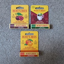 3 X Burt’s Bees Bundle MOISTURISING LIP BALM - 100% Natural 4.25g