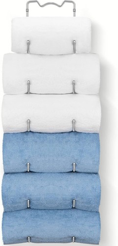 Towel rack wall mounted 6 - towel,