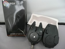 FOX MICRON M BITE ALARM+SHELL CASE+BOX-CEI188-MULTI COLOUR LED-USED CARP FISHING