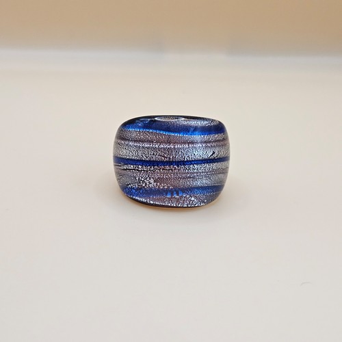 Murano style blue silver - blue,