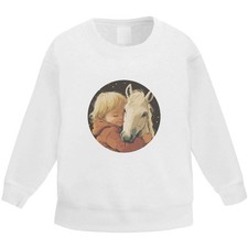 'Child Hugging Baby Horse'