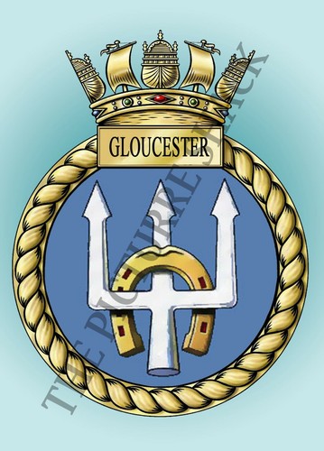 Hms gloucester crest - hms,