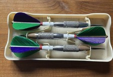 Vintage Unicorn Darts, Brass with Feather Flights, Medium And Heavy Weight