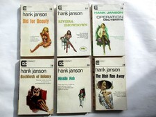 6 Hank Janson Paperbacks - Bid