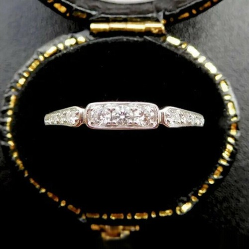 Stackable ring 14k white gold - ring,