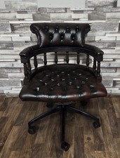 CHESTERFIELD CAPTAINS SWIVLE EXECUTIVE OFFICE CHAIR IN ANTIQUE CONKER BROWN