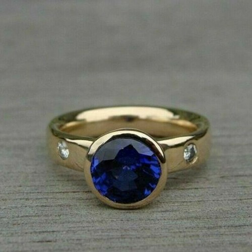 3ct round blue diamond - diamond, three