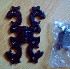 90MM  BLACK IRON DECORATIVE CABINET ORNATE SNAKE FANCY BUTTERFLY HINGE