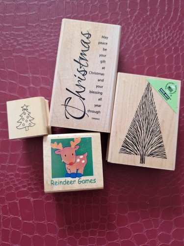 Set wooden rubber stamps - set, of