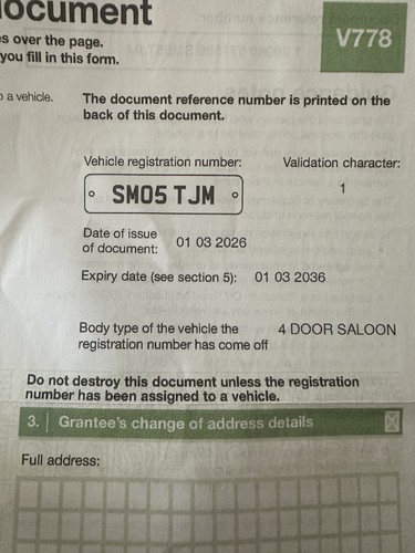 Cherished registration plate - cherished,