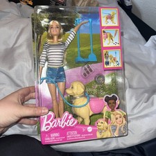 Official Barbie Doll Walk and Potty Pup play set - Mattel **Brand New**