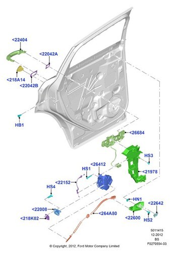 1738727 exterior handle - 1738727, ford