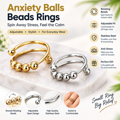 Anxiety relief spinner ring - anxiety,