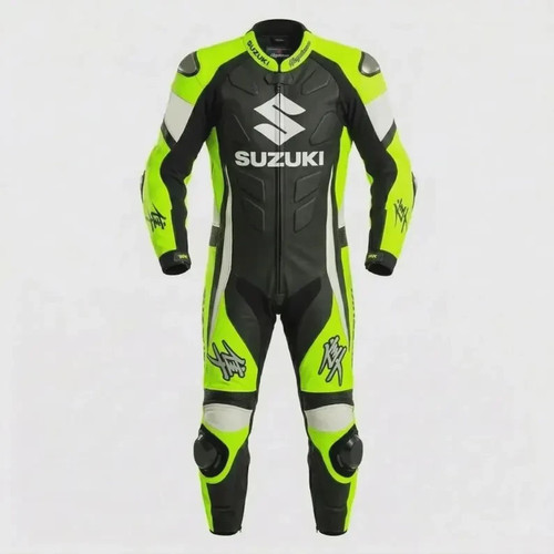Suzuki leather motorcycle suit - leather,