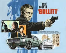 BULLITT 1968 QUAD POSTER PRINT