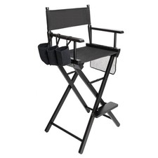Professional Folding Black Director Chair Make up Artist Chair Wooden Frame UK