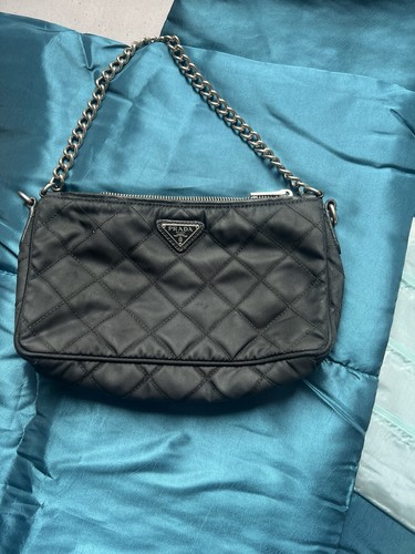 Prada handbag nylon black - handbag,