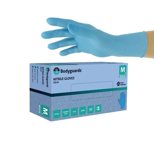 Blue nitrile disposable - blue,