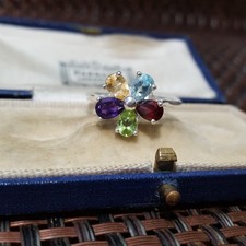 Sterling Silver Ring Blue