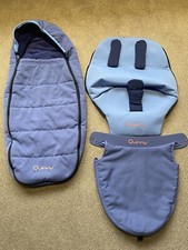 💙QUINNY BUZZ FOOTMUFF COSYTOES CARRYCOT APRON NEW SEAT COVER LAVENDER BLUE💜