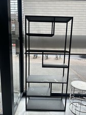 6-Tier Industrial black bookcase unit
