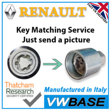 for Renault Security Master Locking Lock Wheel Nut Key Bolt UK Matching LWNK EU