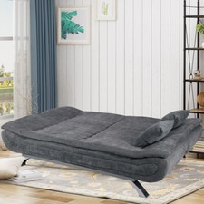 Modern 3 Seater Linen Sofa Bed