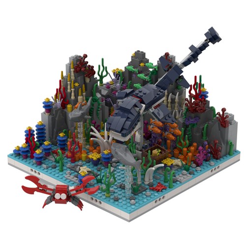 Coral reef model 1090 pieces - coral,