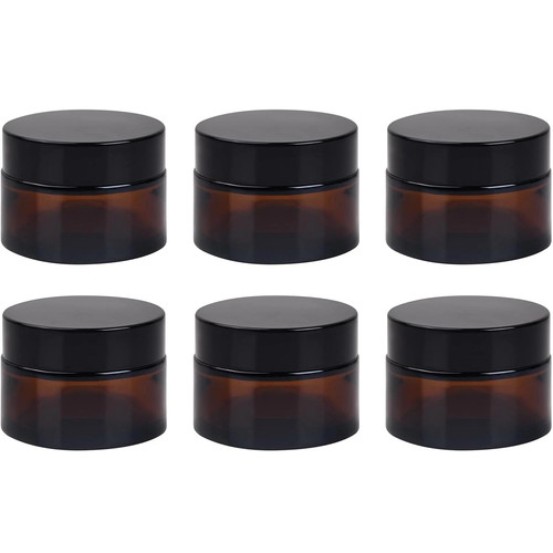 Pack amber brown 50g glass - 6,