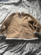 EWM Ladies beige Zip Front Fleece Jacket Size M 14/16. Good Condition.