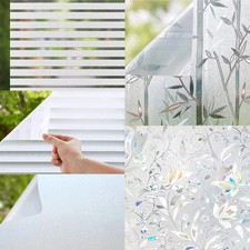 Frosted Window Film Privacy Door / Glass Tint Static Cling Home Decorative Vinyl