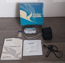 Vivitar Digital Camera Vivicam 3105S 3.2MP Silver Tested New boxed manual case