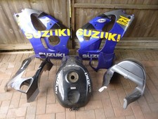 Suzuki GSXR 600 750 SRAD Silver & Blue Fairing Bodykit Seatunit Seat Hump & Tank