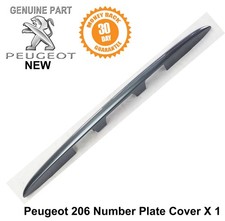 Peugeot 206 Trim Boot Tailgate Moulding Number Plate Cover Hatch Colour Grey