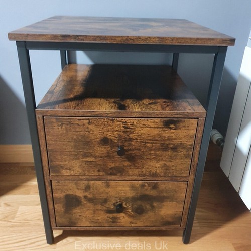 Vintage industrial side table - side,