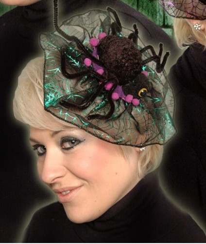 Spider fascinator hair clip - spider,