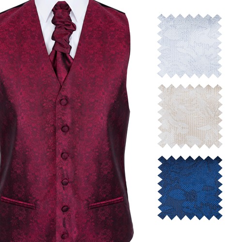 Floral wedding waistcoat - floral,