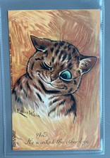 Louis Wain: Original Cat Postcard  "And He Winked the Other Eye" Unused