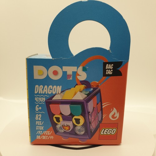 Lego dots bag tag - dots:, dragon