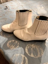 Real Leather Size 10 White Booties For Little Girls. Good Condition
