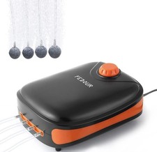 4 Outlets Aquarium Air Pump, Quiet Aquarium Oxygen Pump, Powerful Air