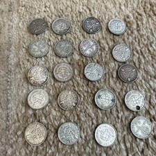 20 BRITISH SILVER THREE PENCE