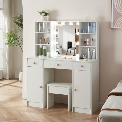 Led dressing table with mirror - table,