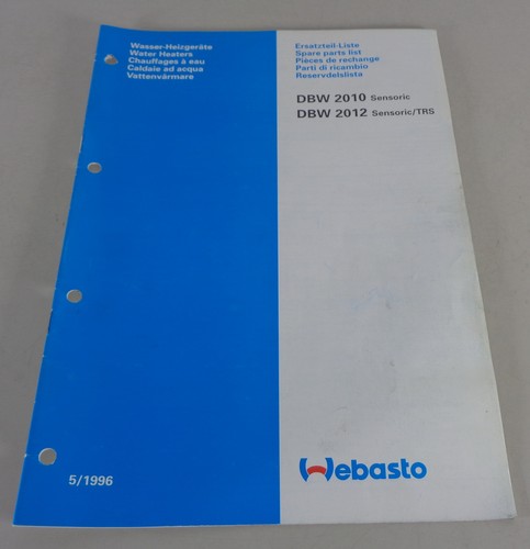 Parts catalogue webasto water - catalogue,