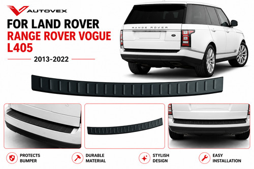 Black abs rear bumper - black,