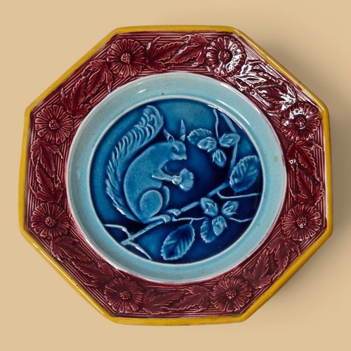Antique majolica squirrel - antique,