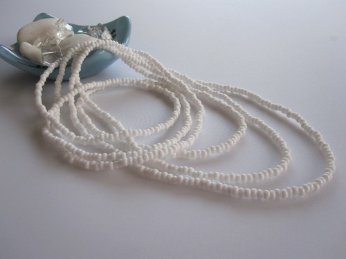 Seed bead necklace extra long - necklace,