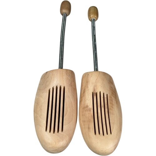 Vintage wooden shoe trees - wooden,
