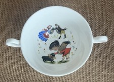 Vintage Baba Black Sheep Ceramic Bowl with Handles