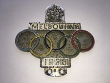1956 MELBOURNE OLYMPICS SOUVENIR CAR BADGE